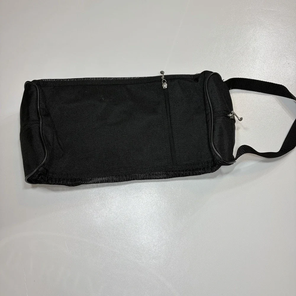 Golf Shoe Bag Black Zipper Carry Case Travel Organizer Waterproof Lined
